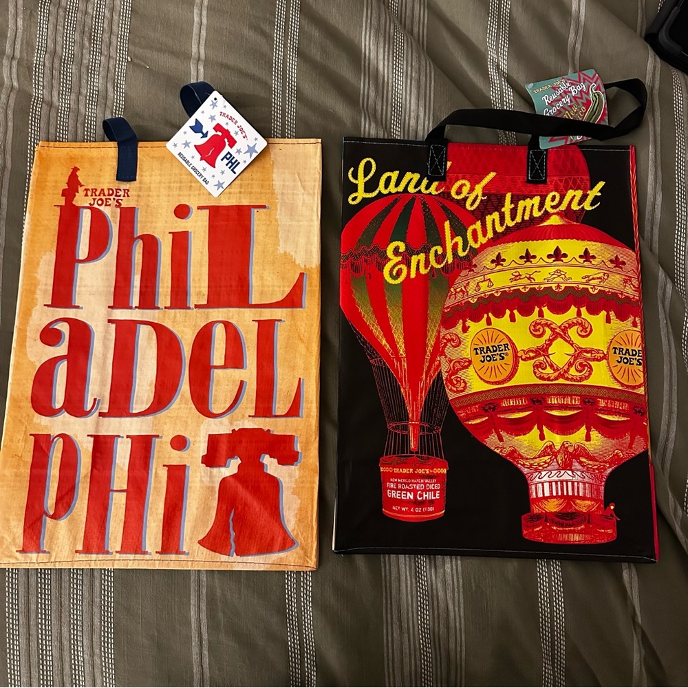 Trader Joe's Reusable Tote Bags - Philadelphia and New Mexico
